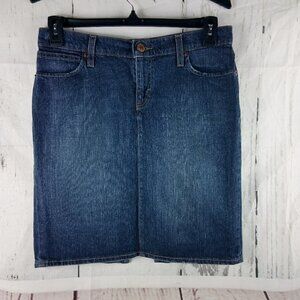 Old Navy Just Below The Waist Stretch Women's Size 8 Denim Blue Skirt 32…